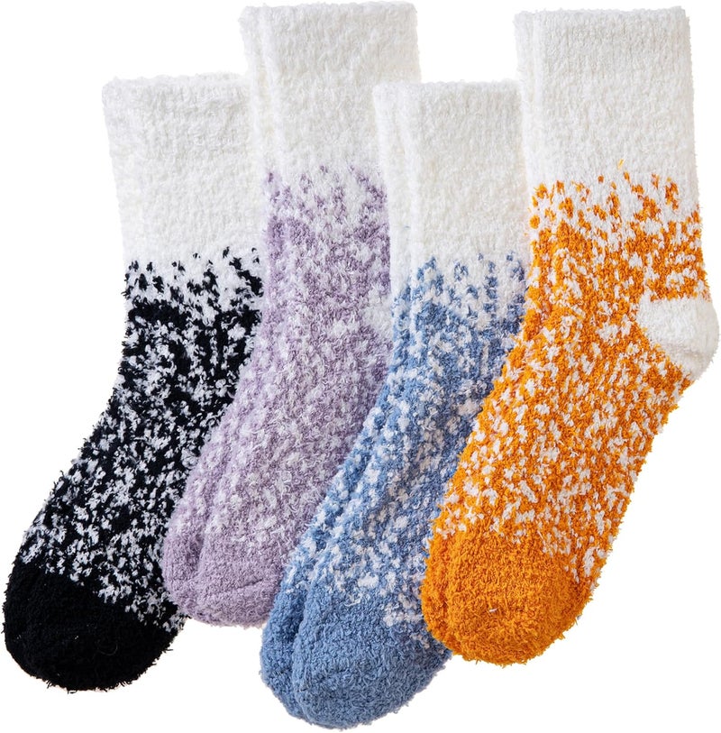 Women Fuzzy Slipper Socks Winter Microfiber Soft Cozy Plush Fluffy Socks Warm Comfy Thermal Home Sleeping Socks